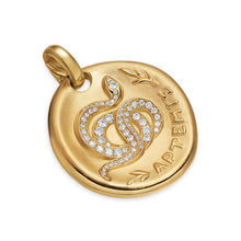 Load image into Gallery viewer, Artemis Medallion Amulet in 18K Yellow Gold with Diamonds, 28.3mm