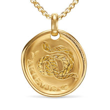 Load image into Gallery viewer, Artemis Medallion Amulet in 18K Yellow Gold with Diamonds, 28.3mm