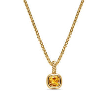 Load image into Gallery viewer, Mini Cushion Cut Amulet in 18K Yellow Gold with Citrine, 7.6mm