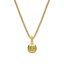 Load image into Gallery viewer, Mini Cushion Cut Amulet in 18K Yellow Gold with Peridot, 7.6mm