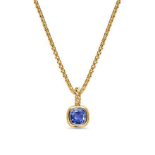 Load image into Gallery viewer, Mini Cushion Cut Amulet in 18K Yellow Gold with Tanzanite, 7.6mm