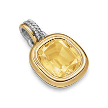 Load image into Gallery viewer, DY Mercer Color Amulet in Sterling Silver with 18K Yellow Gold, Champagne Citrine and Diamonds, 17mm