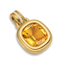 Load image into Gallery viewer, DY Mercer Color Amulet in 18K Yellow Gold with Citrine and Diamonds, 13mm