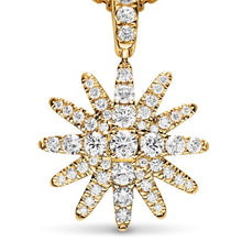 Load image into Gallery viewer, Pave Starburst Amulet in 18K Yellow Gold with Diamonds, 15mm