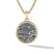 Load image into Gallery viewer, Water and Fire Duality Amulet in Sterling Silver with 18K Yellow Gold