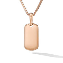 Load image into Gallery viewer, Chevron Tag in 18K Rose Gold, 21mm