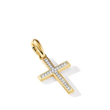 Load image into Gallery viewer, Cross Pendant in 18K Yellow Gold with Diamonds, 24mm
