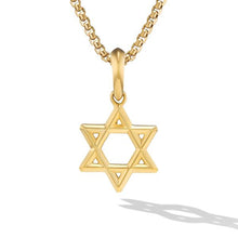 Load image into Gallery viewer, Star of David Pendant in 18K Yellow Gold, 19mm