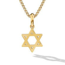 Load image into Gallery viewer, Star of David Pendant in 18K Yellow Gold, 19mm
