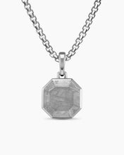 Load image into Gallery viewer, Faceted Stone Amulet Sterling Silver with Meteorite, 16mm