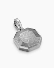 Load image into Gallery viewer, Faceted Stone Amulet Sterling Silver with Meteorite, 16mm