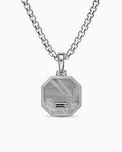 Load image into Gallery viewer, Faceted Stone Amulet Sterling Silver with Meteorite, 16mm