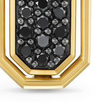 Load image into Gallery viewer, Streamline Inlay Amulet in 18K Yellow Gold with Black Onyx and Black Diamonds, 30.7mm