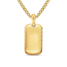 Load image into Gallery viewer, Chevron Tag in 18K Yellow Gold with Black Onyx, 27mm