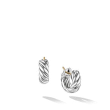 Load image into Gallery viewer, Sculpted Cable Hoop Earrings in Sterling Silver