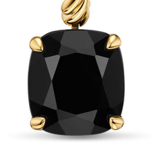 Load image into Gallery viewer, Marbella Drop Earrings in 18K Yellow Gold with Black Onyx, 11mm