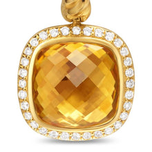 Load image into Gallery viewer, Albion Drop Earrings in 18K Yellow Gold with Citrine and Diamonds, 10mm