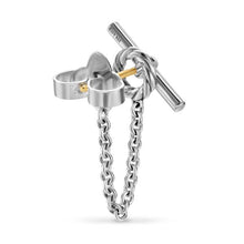 Load image into Gallery viewer, DY Mercer Petite Toggle Chain Stud Earrings in Sterling Silver, 38.2mm