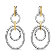 Load image into Gallery viewer, DY Mercer Mobile Drop Earrings in Sterling Silver with 18K Yellow Gold, 65.7mm