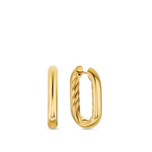 Load image into Gallery viewer, DY Madison Smooth Hoop Earrings in 18K Gold, 24.3mm