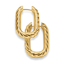 Load image into Gallery viewer, DY Madison Cable Hoop Earrings in 18K Yellow Gold, 24.3mm