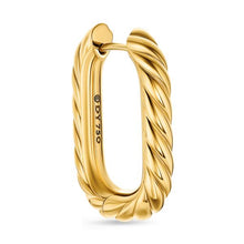 Load image into Gallery viewer, DY Madison Cable Hoop Earrings in 18K Yellow Gold, 24.3mm