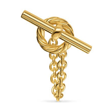 Load image into Gallery viewer, DY Mercer Bold Toggle Chain Stud Earrings in 18K Yellow Gold, 50.4mm