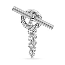 Load image into Gallery viewer, DY Mercer Bold Toggle Chain Stud Earrings in Sterling Silver, 50.4mm