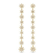 Load image into Gallery viewer, Starburst Drop Earrings in 18K Yellow Gold with Diamonds, 70.9mm