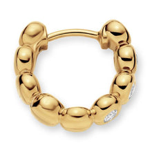 Load image into Gallery viewer, Bezel Set Hoop Earrings in 18K Yellow Gold with Diamonds, 13.4mm