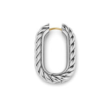 Load image into Gallery viewer, DY Madison Cable Hoop Earrings in Sterling Silver, 29.5mm