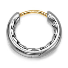 Load image into Gallery viewer, 2mm Mercer Huggie Earrings Sil, 3/4 In