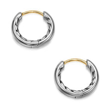 Load image into Gallery viewer, 2mm Mercer Huggie Earrings Sil, 3/4 In