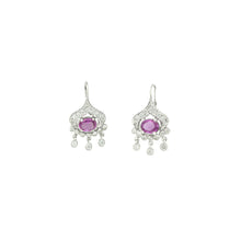 Load image into Gallery viewer, Doris Panos Diamond & Pink Sapphire Casablanca Drop Earrings
