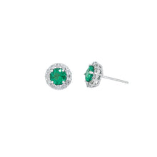 Load image into Gallery viewer, Royal Collection 18K White Gold Diamond Stud Earrings