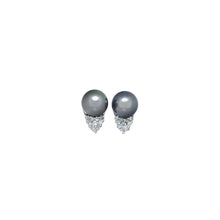 Load image into Gallery viewer, Vault Collection Diamond & Pearl Earrings