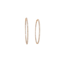 Load image into Gallery viewer, Royal Collection Inside Out Diamond Hoop Earrings