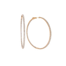 Load image into Gallery viewer, Royal Collection Inside Out Diamond Hoop Earrings