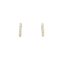 Load image into Gallery viewer, Royal Collection 14K Yellow Gold Diamond Huggie Earrings