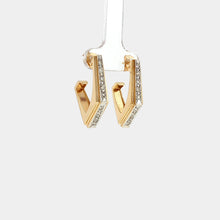 Load image into Gallery viewer, Royal Estate 14K Yellow Gold 0.72 CTW Diamond J Hoop Earrings