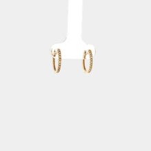 Load image into Gallery viewer, Royal Estate 14K Yellow Gold 0.44 CT Yellow & Brown Diamond Huggie Earrings