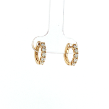 Load image into Gallery viewer, Royal Collection 14K Yellow Gold 0.49 CTW Small Diamond Huggie Earrings
