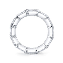Load image into Gallery viewer, Royal Collection Platinum Emerald Cut Eternity Band Diamond Ring