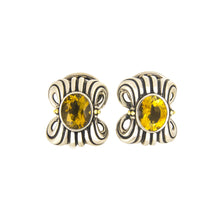 Load image into Gallery viewer, Royal Estate Citrine Scroll Earrings
