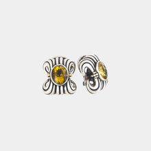 Load image into Gallery viewer, Royal Estate Citrine Scroll Earrings
