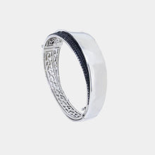 Load image into Gallery viewer, Royal Estate Black Sapphire Crossover Cuff Bracelet