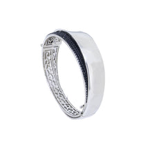 Load image into Gallery viewer, Royal Estate Black Sapphire Crossover Cuff Bracelet