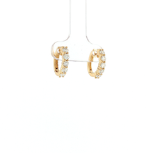 Load image into Gallery viewer, Royal Collection 14K Yellow Gold 0.70 CTW Diamond Huggie Earrings