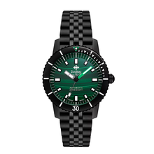 Load image into Gallery viewer, Zodiac Compression Diver Black Stainless Steel Watch
