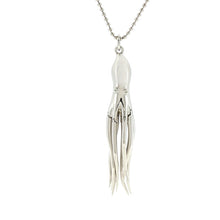 Load image into Gallery viewer, Monica Rich Kosann Sterling Silver Octopus Charm with White Sapphire Eyes Necklace